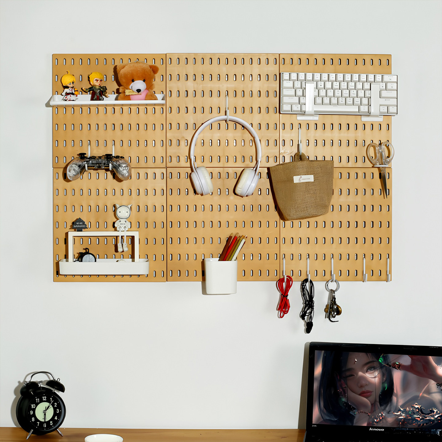 适用于宜家洞洞板配件专用挂钩置物架收纳盒金属红酒杯架咖啡手柄