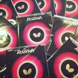 现货大阪直发日版 蝴蝶 大巴罗泽娜 Rozena 玫瑰粉色海绵反胶套胶