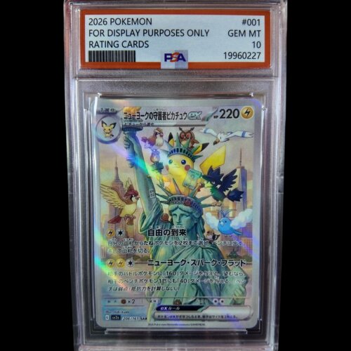 宝可梦PTCG 恶搞diy 自由女神皮 二创自制PSA娱乐评分评级卡