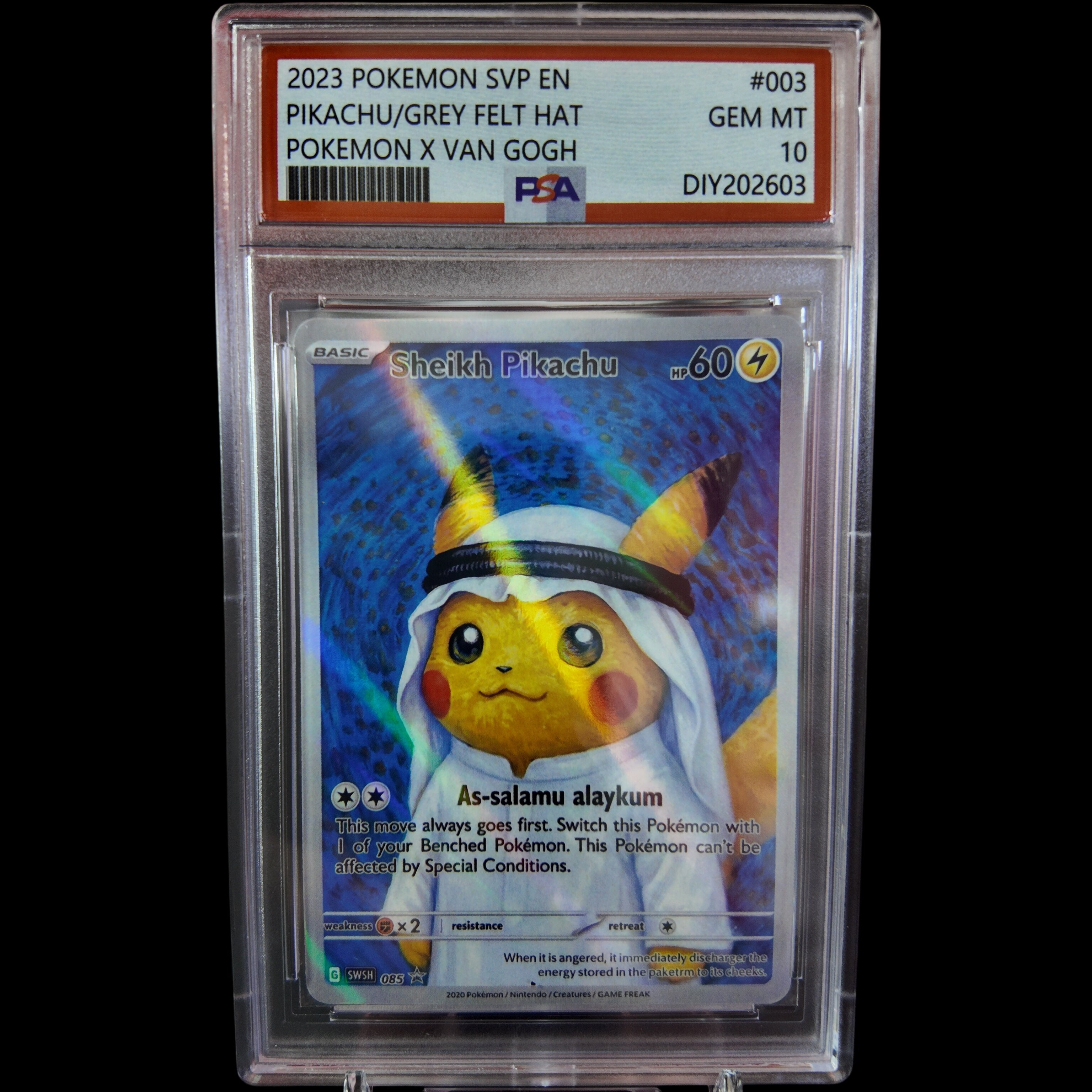宝可梦PTCG 恶搞diy 阿拉伯酋长皮 二创自制PSA娱乐评分评级卡