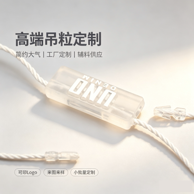 服装吊粒吊牌定制双插蜡绳丝带图片