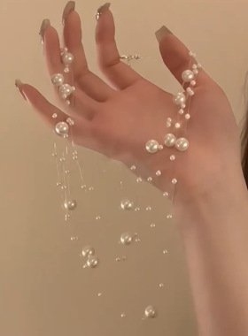 温柔白月光~ 多层珍珠项链女锁骨链新款2023爆款秋冬高级感毛衣