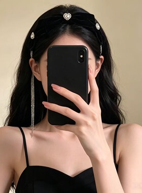 【巴黎尔曼】2026新款闪锆蝴蝶结流苏发箍高颅顶头箍精致感发饰