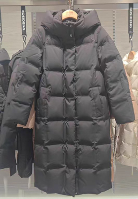25秋冬新款时尚鹅绒款女士长款连帽商务保暖羽绒服B250244174