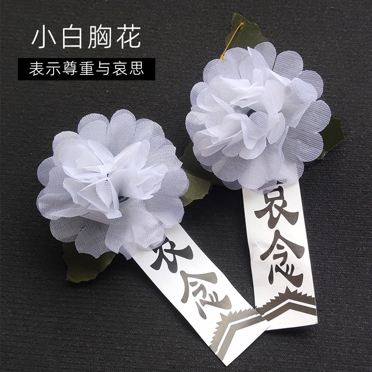 殡葬用品小白花胸花白色花纯白绢花追悼会葬礼臂章白事告别仪式,商业/办公家具,骨灰盒,淘宝优惠券,粉丝福利购,淘宝优惠卷