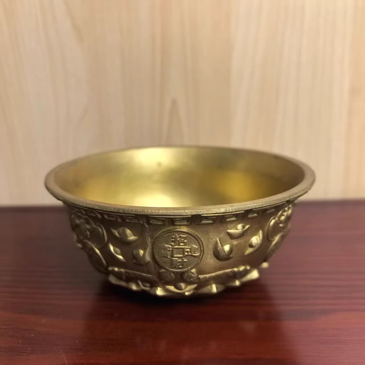 聚宝盆黄铜中式摆件吉祥物