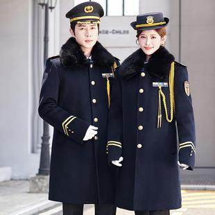 保安呢子大衣男加厚安保大衣售楼部制服物业形象岗礼宾礼仪外套冬