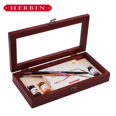 法国 J.Herbin沾水笔画家木礼盒56303T送礼英文书法练习包邮