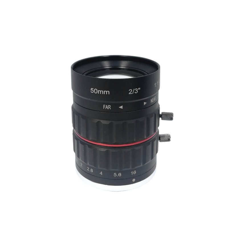 监控1000万像素定焦50mm机器视觉无畸变c口高清fa工业镜头2/3英寸