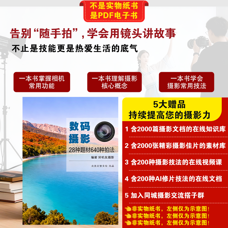 数码摄影28种题材640种拍法 知识付费摄影教程电子书摄影技巧摄影
