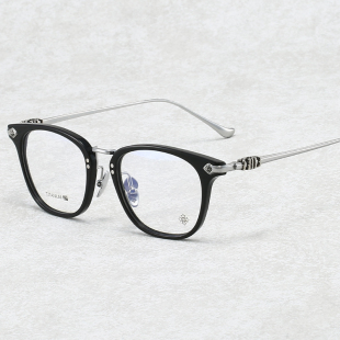 眼镜框纯钛加板材可配度数近视眼镜感光变色 刘涛同款 克罗款 景甜
