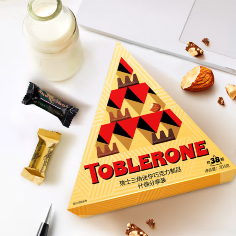 进口toblerone 瑞士三角牛奶黑巧克力248g情人节礼盒生日礼物