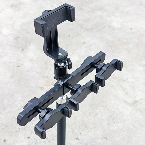 手机直播四机位支架落地支架多机位转接头三脚架夹子固定配件横杆