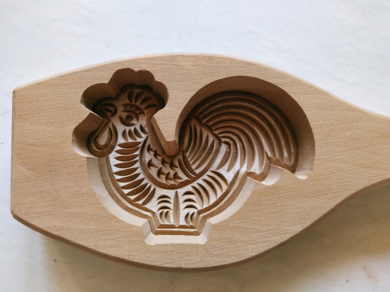 木质新款其他动物蛋糕艾素糖馒头点心面点模子月饼食品模具生肖鸡 - 封面