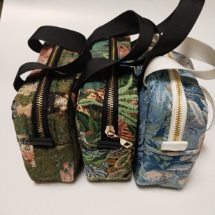 原创手工提花面料手提手机包零碎物品收纳包化妆品手纳包