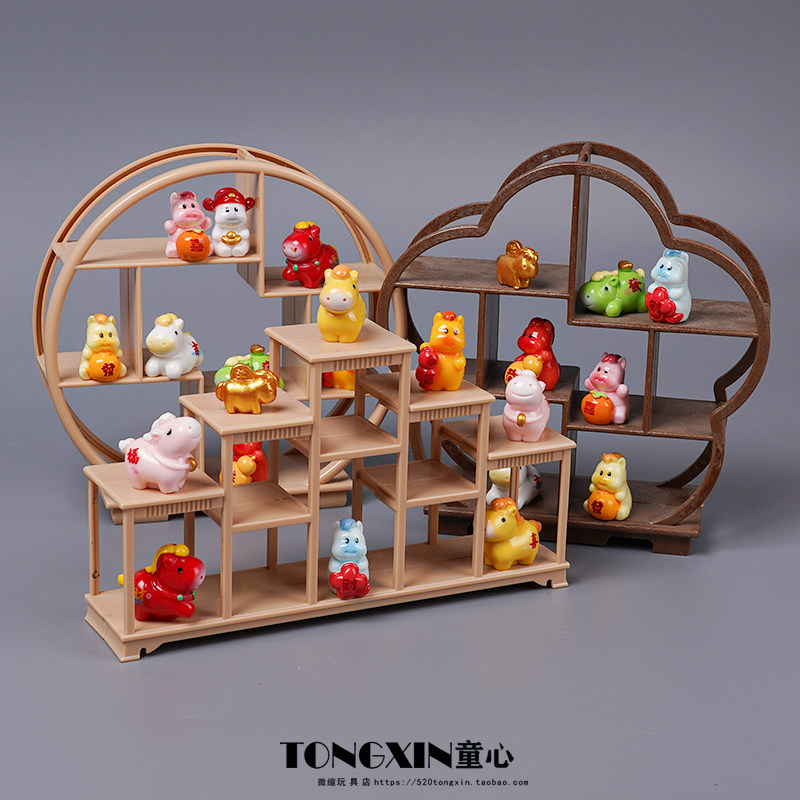 新年小马吉祥物微景观摆件玩具