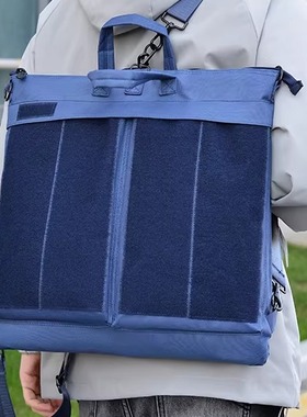 蓝色头盔包飞行员航展标配电影主角同款蓝色大容量手提双肩可背包