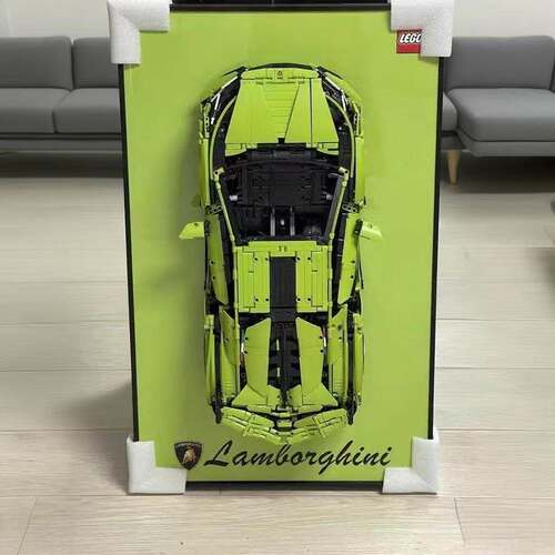 适用乐高兰博基尼跑车上墙42115机械组积木车挂墙展示盒 超大赛车