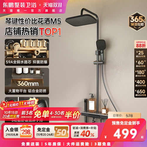 东鹏全铜淋浴花洒套装