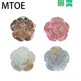 MTOE 鎏金玫瑰Crcs洞洞鞋配饰diy鞋扣卡通配件鞋花鞋带扣装饰1-1
