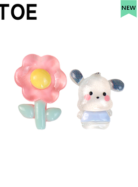 MTOE 小白狗粉花Crcs洞洞鞋配饰diy鞋扣native浦西鞋花备注1-2