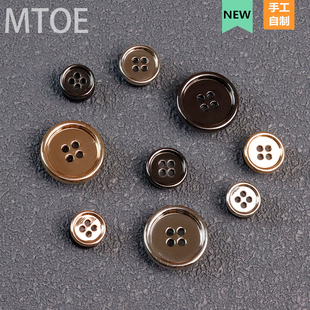 MTOE 金属纽扣Crcs洞洞鞋配饰diy鞋扣金银色配件鞋花鞋带扣C