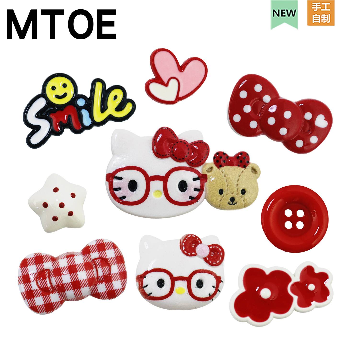 MTOE 红色猫咪洞洞鞋配饰diy配件鞋带扣浦西大孔nativ鞋备注4X,服饰配件/皮带/帽子/围巾,鞋扣,淘宝优惠券,粉丝福利购,淘宝优惠卷