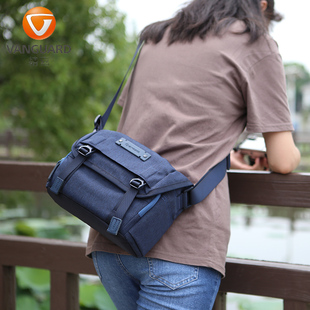 精嘉vanguard单肩摄影包佳能微单包单反相机包适用索尼a7r富士XT尼康Z内胆包防水多功能斜挎包男女款 配防雨罩