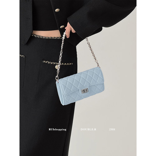 小瑞靓包 小麻瓜 小香风珍珠链条包包女2026新款单肩斜挎包手机包