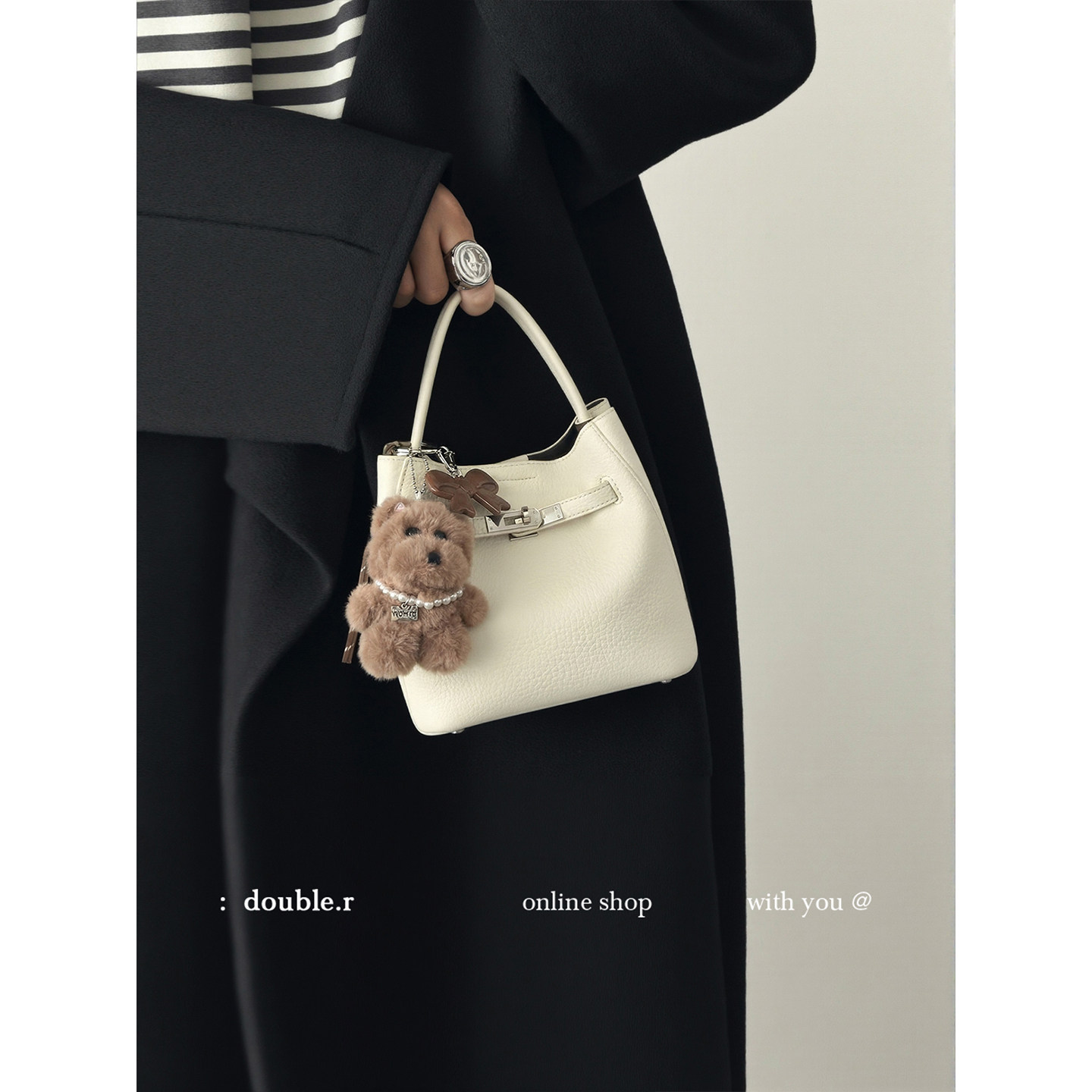 DOUBLE.R小瑞靓包软皮菜篮水桶包