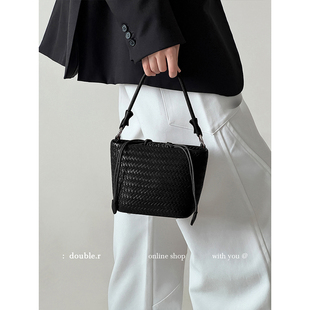 抽绳编织水桶包包女2025新款 小瑞靓包 手提斜挎包 ·纯手工 高配版