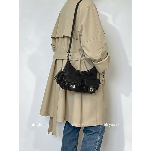DOUBLE.R小瑞靓包多口袋斜挎包女