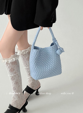 原创·小瑞靓包 风里夏 手工编织水桶托特包包女2025新款单肩大包