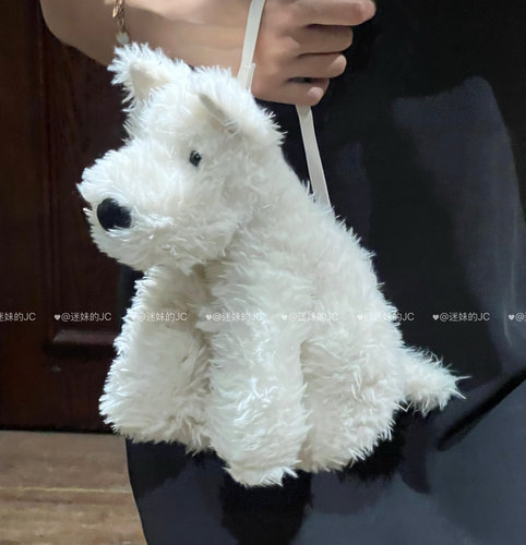 正品现货Jellycat西高地狗包斜挎包潦草小狗公仔斜挎包旧版细肩带