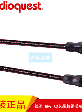美国Audioquest 线圣 NRG-X3系列半固态同心长晶粒铜 美标电源线