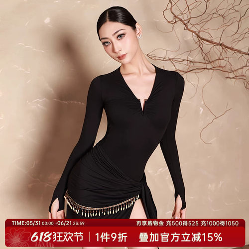 秋冬新款高弹力拉丁舞练功服