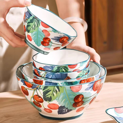 樱桃红韵系列高颜值陶瓷餐具套装