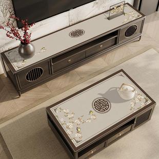 新中式茶几电视柜组合桌布防水防油防烫免洗矽胶长条桌面保护桌垫