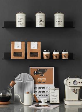 现代高级简约咖啡主题整体橱柜展厅道具储物罐样板间厨房装饰饰品