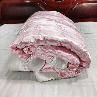 梅花情缘老式 丝绸缎被子复古风传统锦缎红色结婚陪嫁棉花被可定做