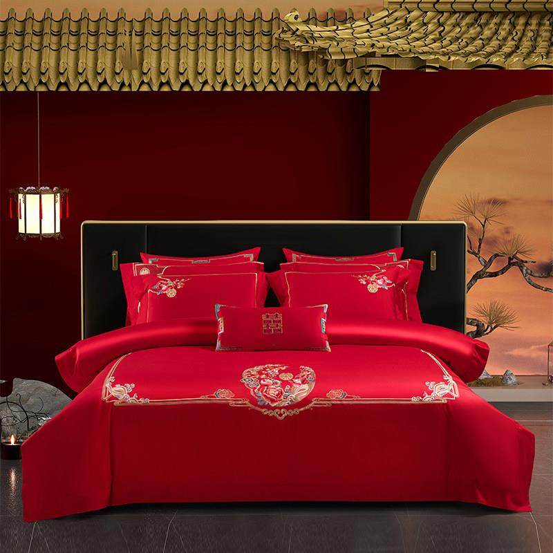 思辰家纺婚礼四件套红棉婚礼被高档休闲婚礼十件套床上用品,床上用品,婚庆床品套件,淘宝优惠券,粉丝福利购,淘宝优惠卷