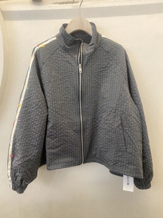 黑白格子拼蕾丝花边袖 时尚 高级感外套 新款 L.S韩国进口2026春季