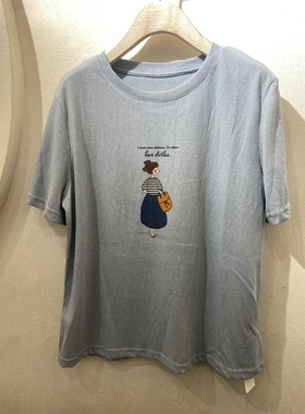 PARK韩国进口2026春季新款时尚百搭圆领短袖T恤女宽松显瘦上衣