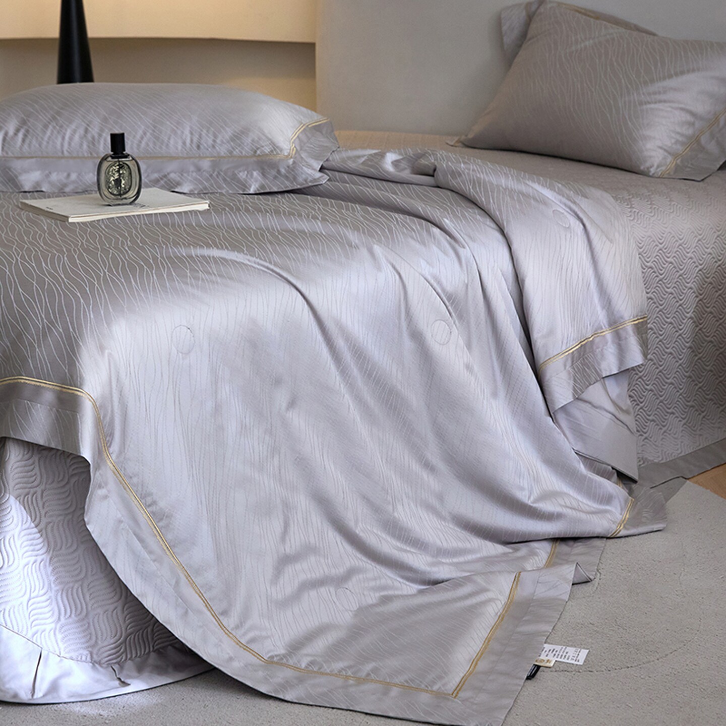 金太阳100s支兰精天丝莱赛尔双面夏蚕丝裸睡空调夏凉被床盖四件套