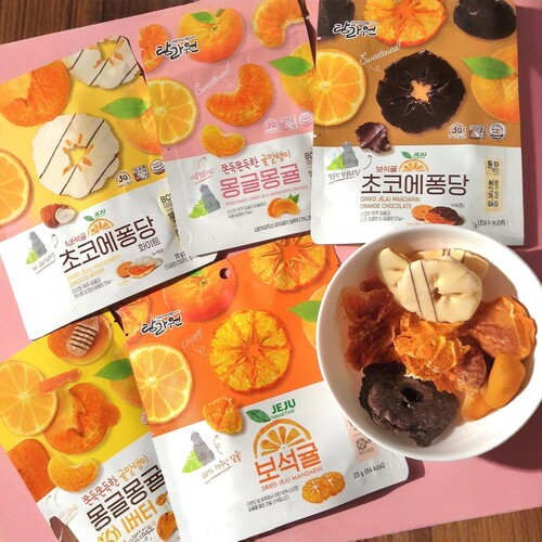韩国济州岛柑橘片巧克力味果脯