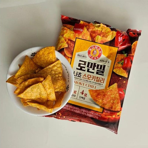 玉米片烟熏辣椒盐味韩国进口三立