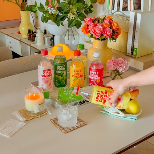 韩国CLOOP水蜜桃苹果醋无糖汽水