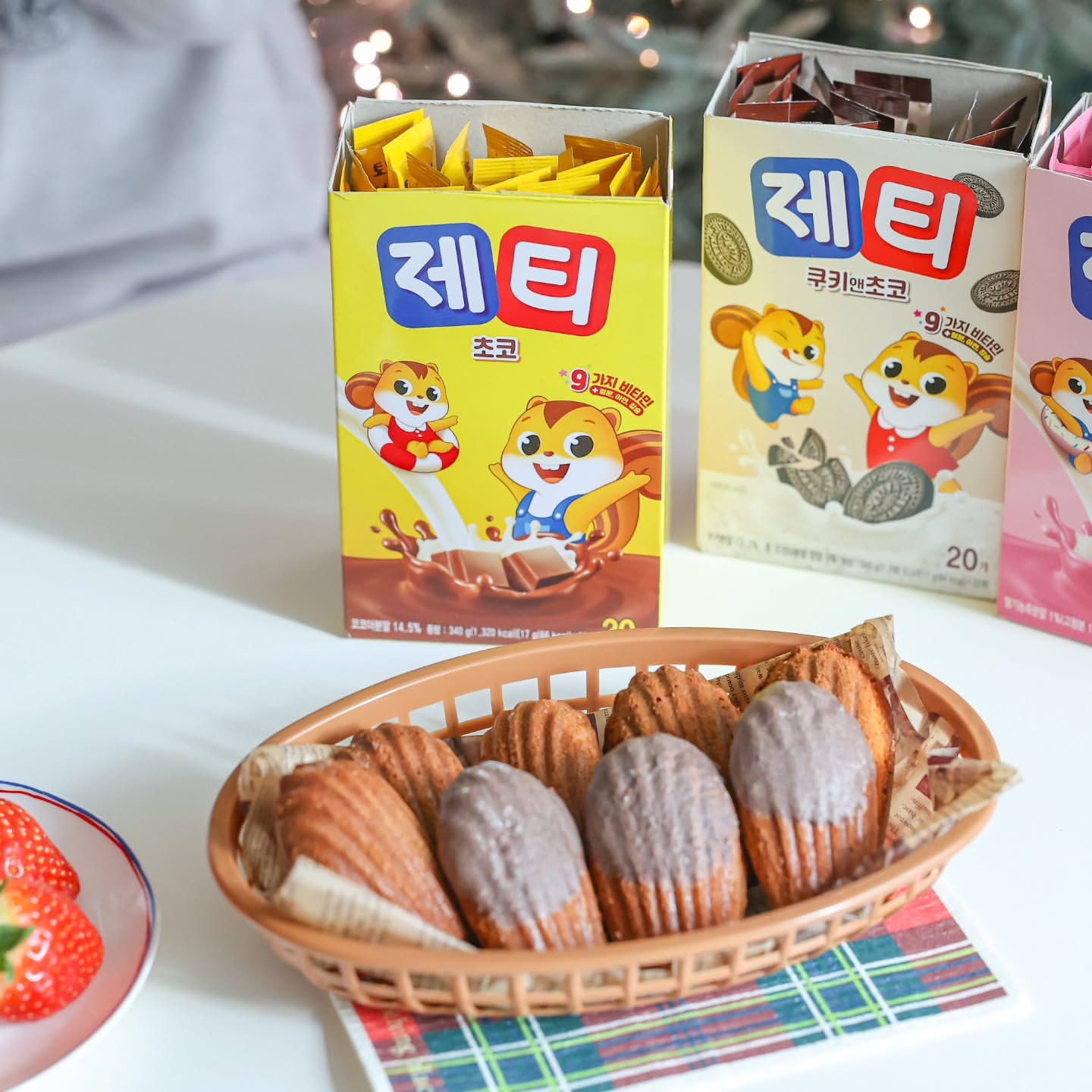 韩国进口零食东西巧克力草莓香蕉曲奇速溶儿童饮料固体冲饮饮料