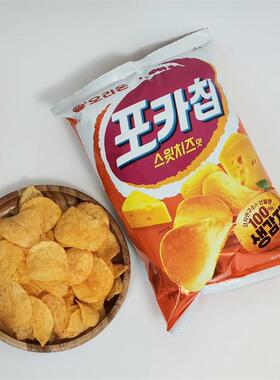 韩国进口零食好丽友甜芝士味奶酪原味生薯片追剧解馋薄脆土豆脆片