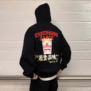 Expensive 7仔便利店系列男女情侣美式复古杯面款秋冬连帽卫衣